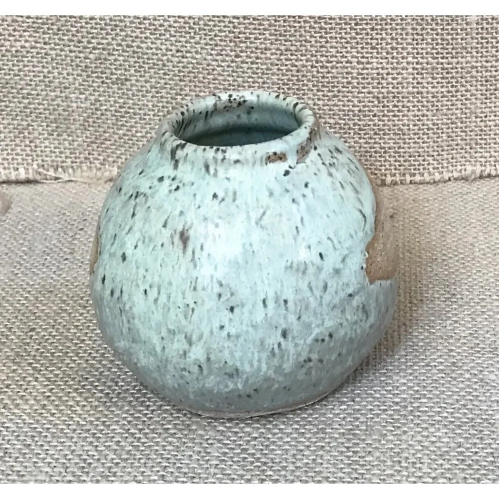 Miniature Earthy Pottery Vase 3 Inches Boho Cottage Goblin Core Rustic Botanical